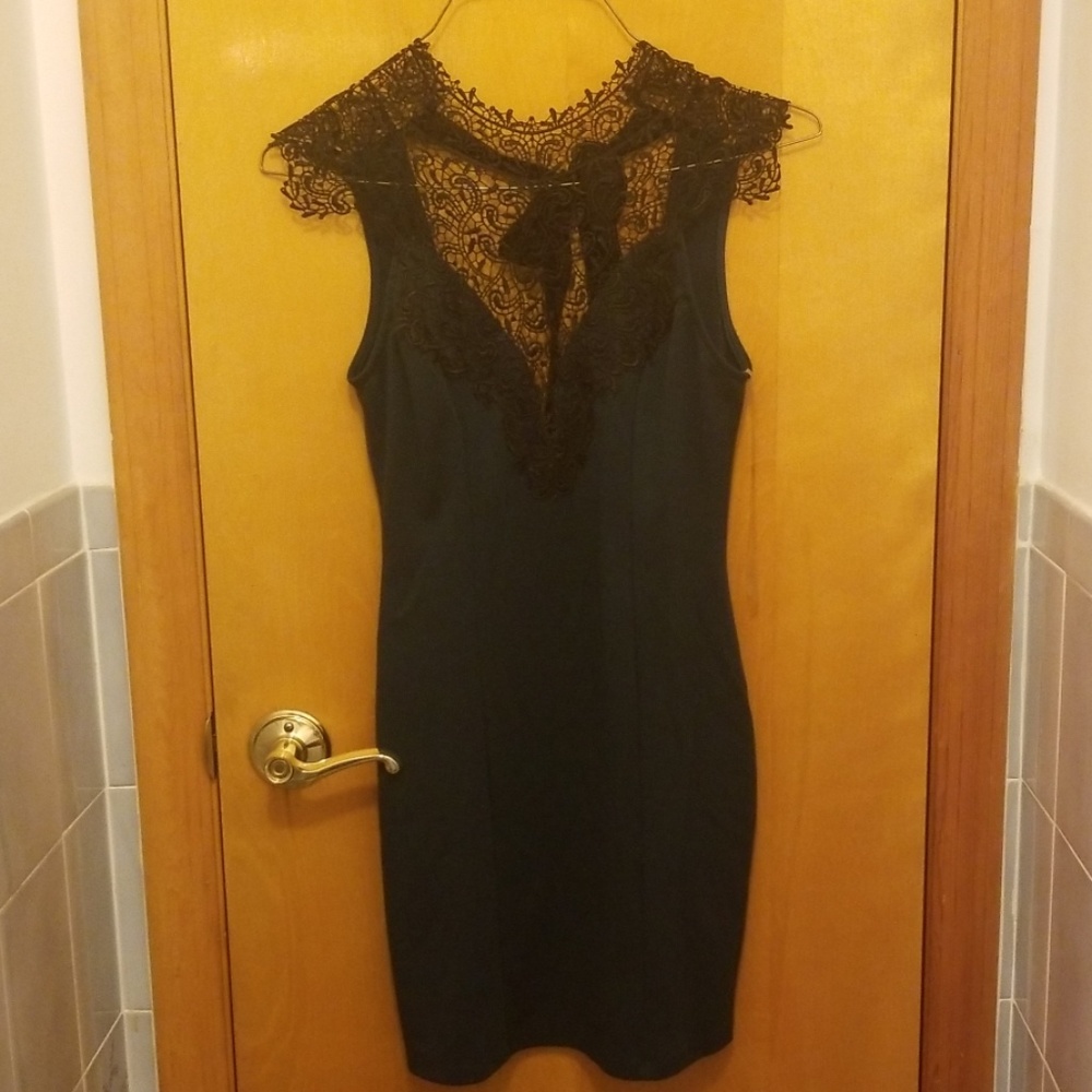 Dark teal lacey dress